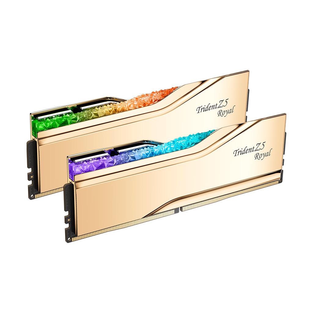 Модуль пам'яті для комп'ютера DDR5 64GB (2x32GB) 6000 MHz Trident Z5 Royal Gold G.Skill (F5-6000J2836G32GX2-TR5G) - фото 2 Модуль пам'яті для комп'ютера DDR5 64GB (2x32GB) 6000 MHz Trident Z5 Royal Gold G.Skill (F5-6000J2836G32GX2-TR5G) - фото 2