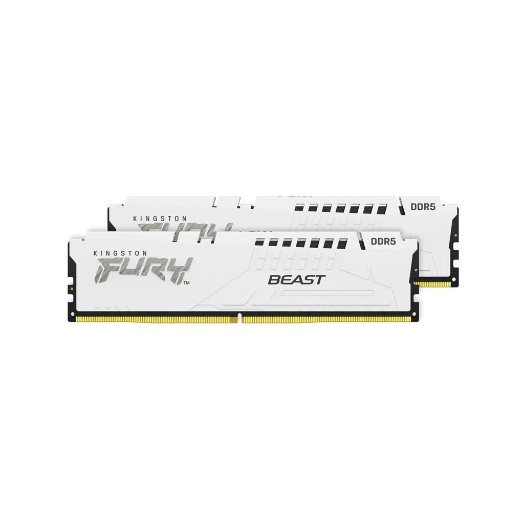 Модуль пам'яті для комп'ютера DDR5 32GB (2x16GB) 6000 MHz Beast White Kingston Fury (ex.HyperX) (KF560C36BWE2K2-32) - фото 2 Модуль пам'яті для комп'ютера DDR5 32GB (2x16GB) 6000 MHz Beast White Kingston Fury (ex.HyperX) (KF560C36BWE2K2-32) - фото 2