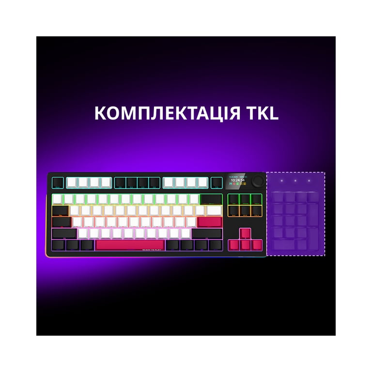 Клавіатура Lorgar KBP70TKLW Wireless TKL Mechanical Pro UA Black/Red (LRG-KBP70TKLW-BK-US) - фото 9