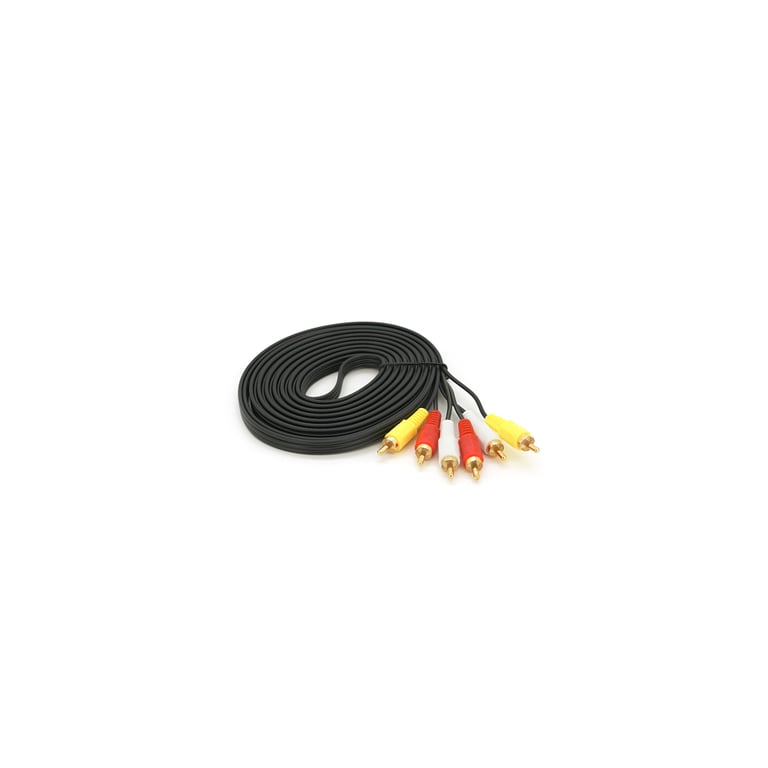 Кабель мультимедійний 3xRCA M to 3xRCA M 5.0m black Voltronic (YT-3хRCA(M)/3хRCA(M)-5.0G) - фото 1