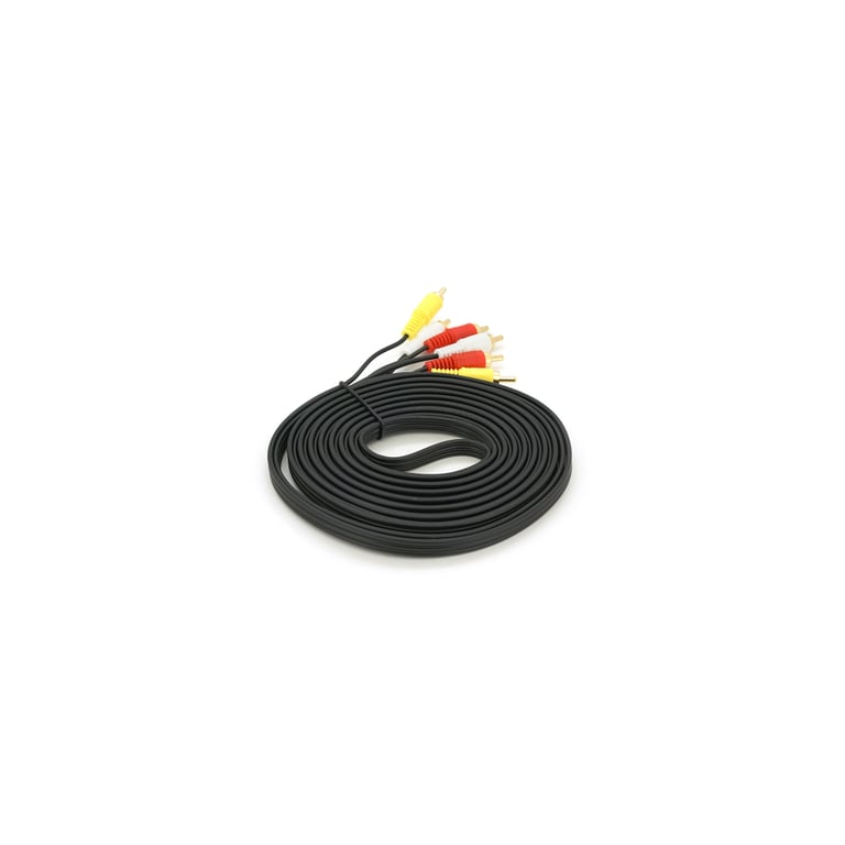 Кабель мультимедійний 3xRCA M to 3xRCA M 5.0m black Voltronic (YT-3хRCA(M)/3хRCA(M)-5.0G) - фото 2