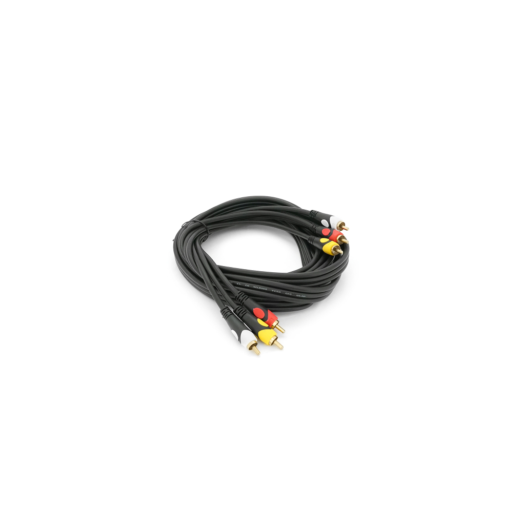 Кабель мультимедійний 3xRCA M to 3xRCA M 3.0m black Voltronic (YT-3хRCA(M)/3хRCA(M)-3.0P) - фото 2 Кабель мультимедійний 3xRCA M to 3xRCA M 3.0m black Voltronic (YT-3хRCA(M)/3хRCA(M)-3.0P) - фото 2