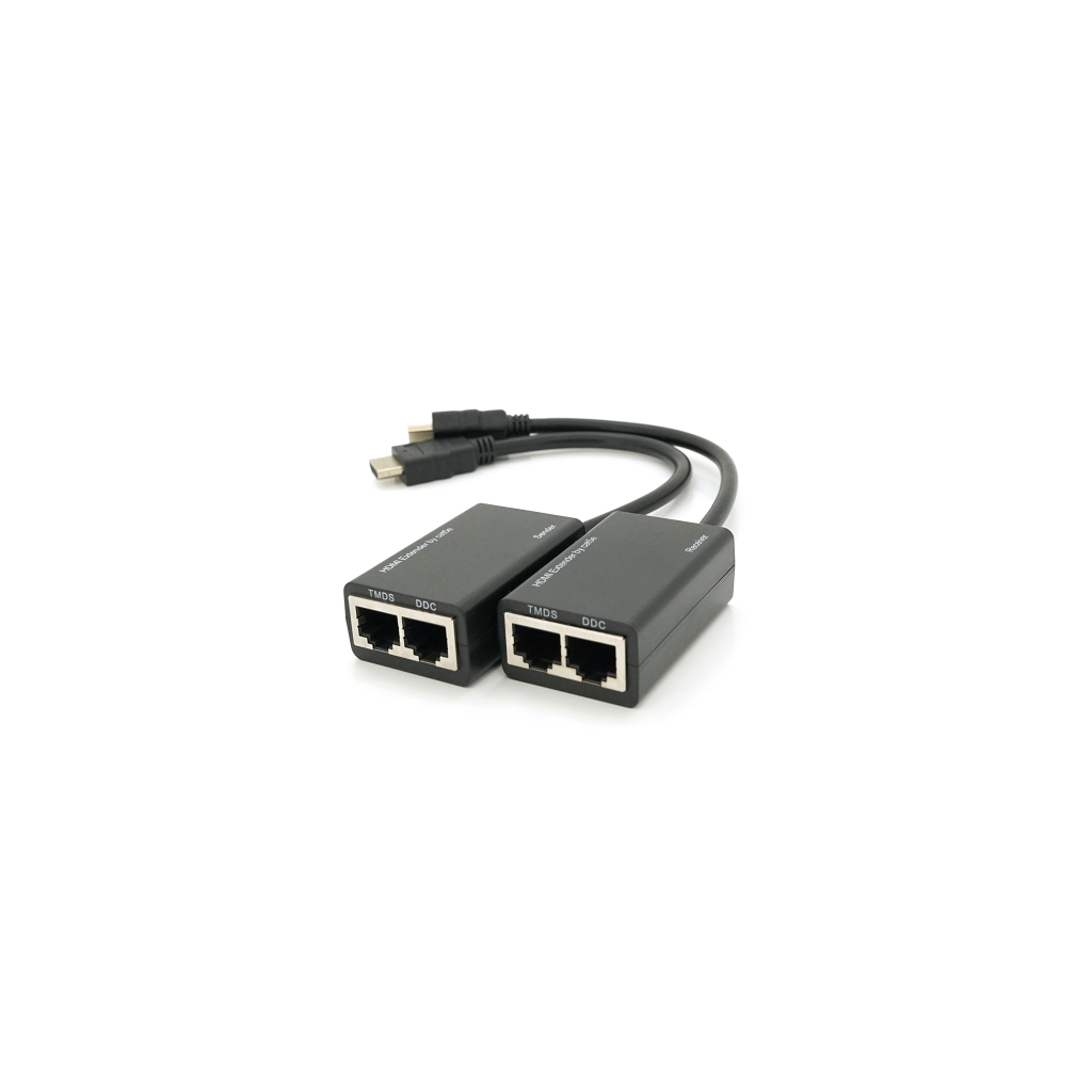 Адаптер HDMI extender passive 30m 2xCAT5E/6 Voltronic (YT-SEP HDMI/2P-30m) - фото 1