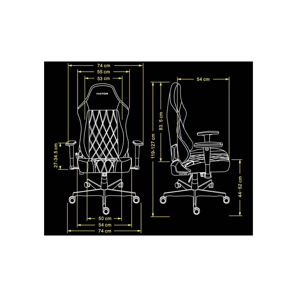 Крісло ігрове Hator Darkside 3L Fabric Grey (HTC3016L) - фото 10 Крісло ігрове Hator Darkside 3L Fabric Grey (HTC3016L) - фото 10