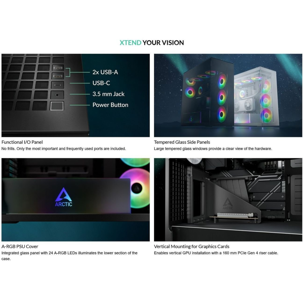 Корпус для ПК Arctic XTENDERVG B (ACPCC00016A) - фото 12 Корпус для ПК Arctic XTENDERVG B (ACPCC00016A) - фото 12