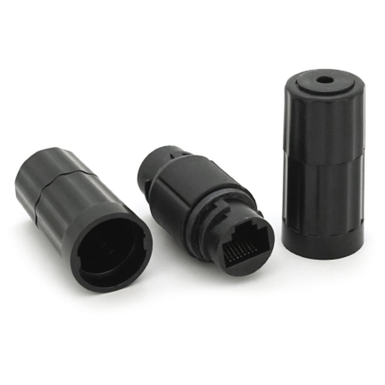 Зрощувач Voltronic 1+1 RJ45 UTP 5e 8P8C IP68, black (16628) - фото 1