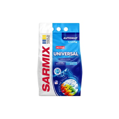 Пральний порошок Sarmix Active Universal для всіх типів прання 2.1 кг (4820268104113) - фото 1