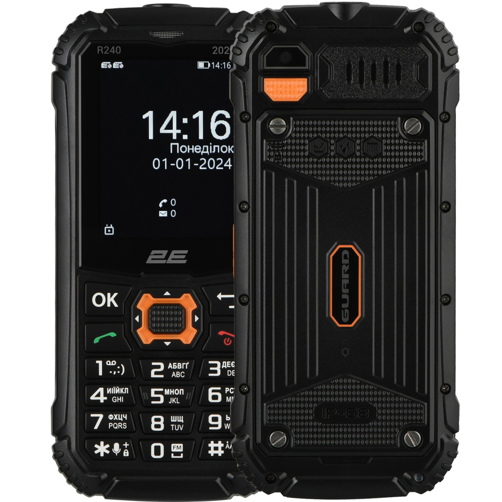 Мобільний телефон 2E R240 2025 Black (694743657623) - фото 1 Мобільний телефон 2E R240 2025 Black (694743657623) - фото 1