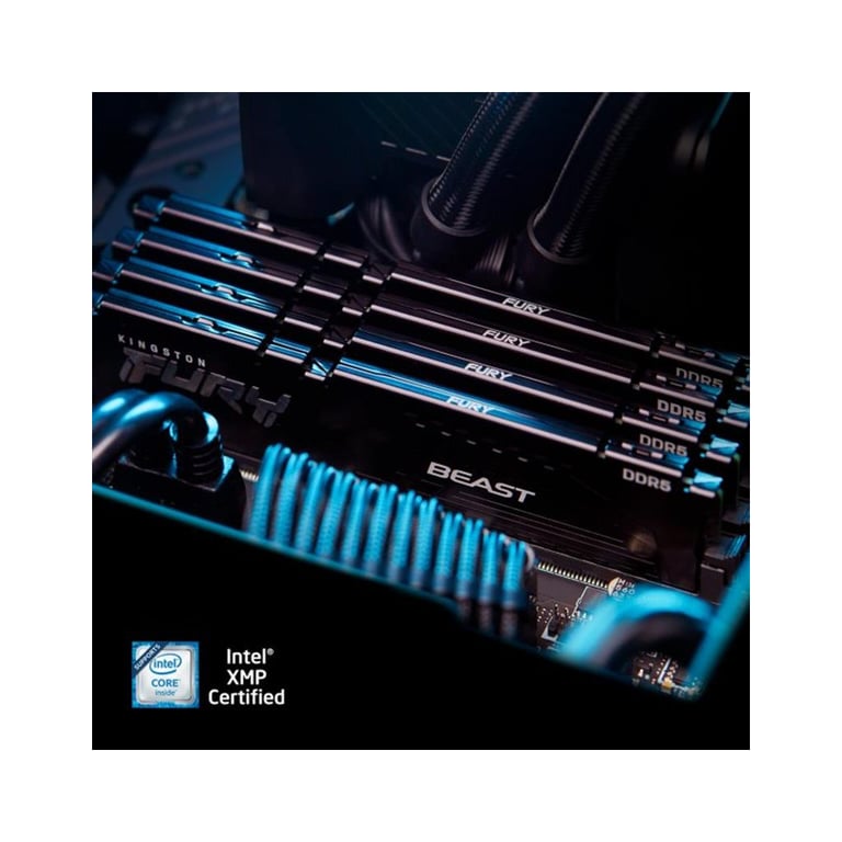 Модуль пам'яті для комп'ютера DDR5 64GB (2x32GB) 5600 MHz Fury Beast Black Kingston Fury (ex.HyperX) (KF556C36BBE2K2-64) - фото 10