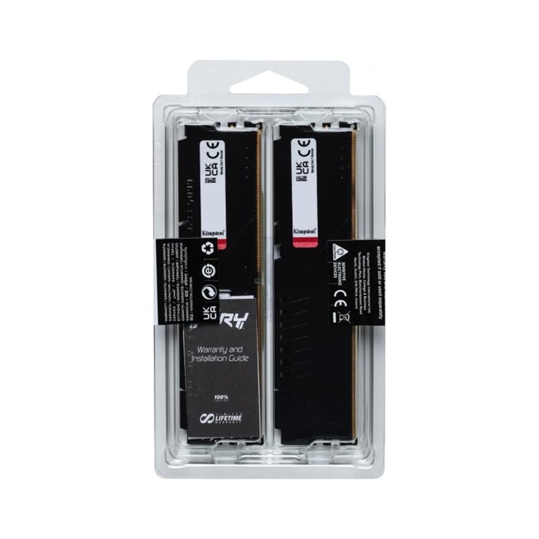 Модуль пам'яті для комп'ютера DDR5 64GB (2x32GB) 5600 MHz Fury Beast Black Kingston Fury (ex.HyperX) (KF556C36BBE2K2-64) - фото 7