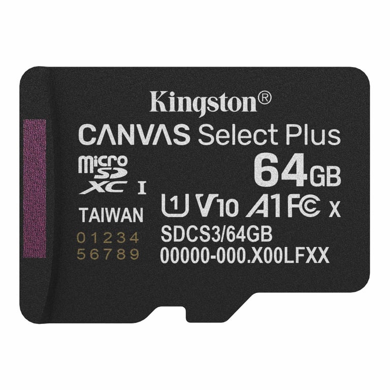 Карта пам'яті Kingston 64GB microSDXC class 10 UHS-I V10 A1 Canvas Select Plus (SDCS3/64GBSP) - фото 1