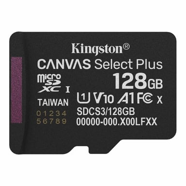 Карта пам%27яті Kingston 128GB microSDXC class 10 UHS-I V10 A1 Canvas Select Plus (SDCS3/128GBSP)