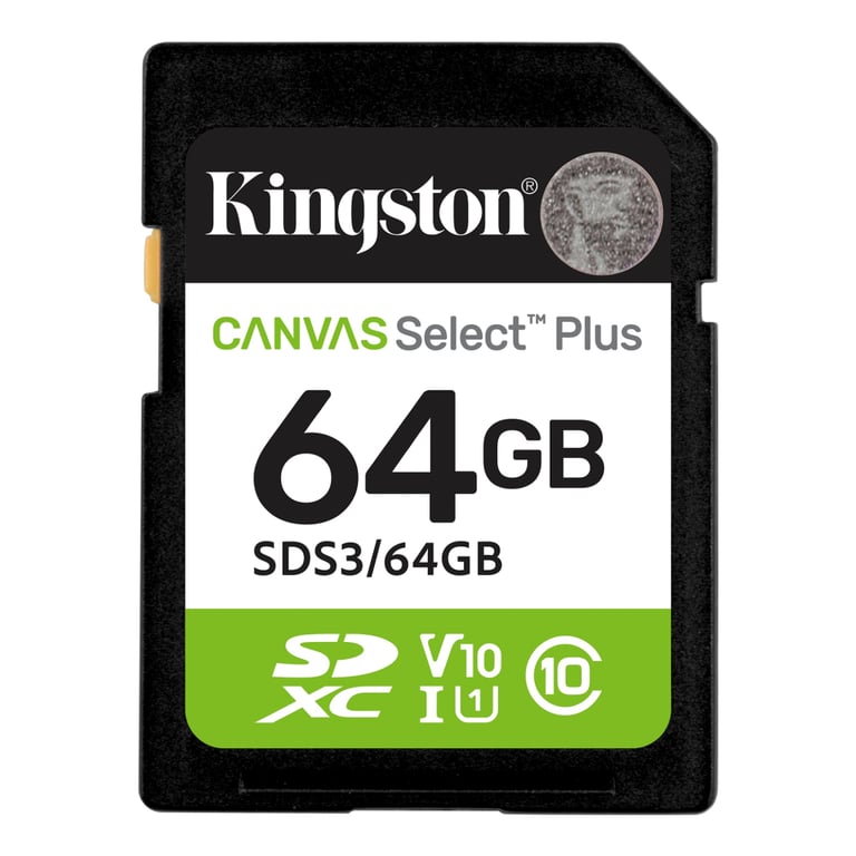 Карта пам'яті Kingston 64GB SDXC class 10 UHS-I V10 A1 Canvas Select Plus (SDS3/64GB) - фото 1