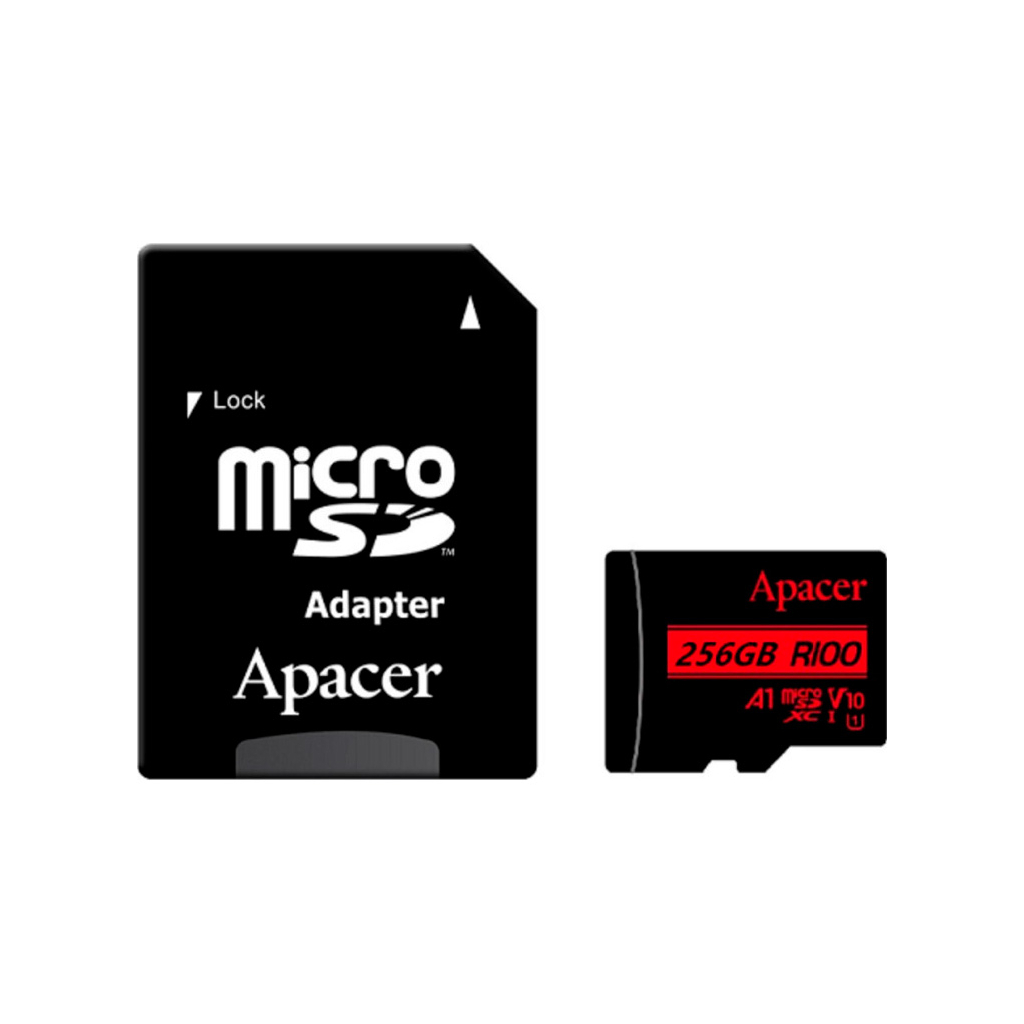 Карта пам%27яті Apacer 256GB microSDXC class 10 UHS-I V10 A1 (AP256GMCSX10UB-R) Карта пам%27яті Apacer 256GB microSDXC class 10 UHS-I V10 A1 (AP256GMCSX10UB-R)