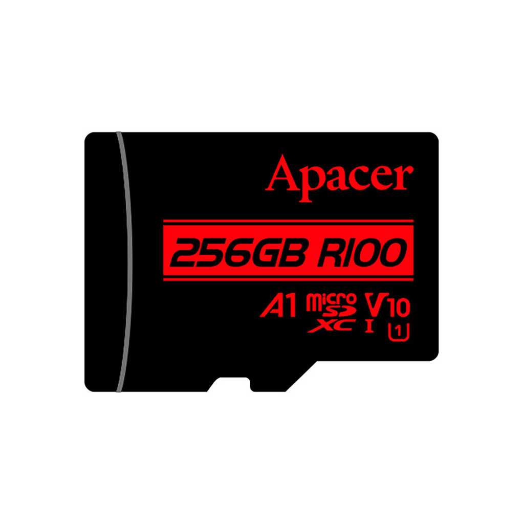 Карта пам'яті Apacer 256GB microSDXC class 10 UHS-I V10 A1 (AP256GMCSX10UB-R) - фото 2 Карта пам'яті Apacer 256GB microSDXC class 10 UHS-I V10 A1 (AP256GMCSX10UB-R) - фото 2