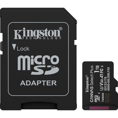 Карта пам%27яті Kingston 1TB microSDXC class 10 UHS-I U3 V30 A1 Canvas Select Plus (SDCS3/1TB)