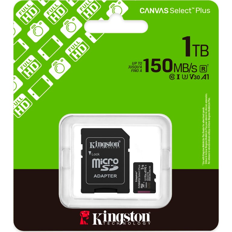 Карта пам'яті Kingston 1TB microSDXC class 10 UHS-I U3 V30 A1 Canvas Select Plus (SDCS3/1TB) - фото 3