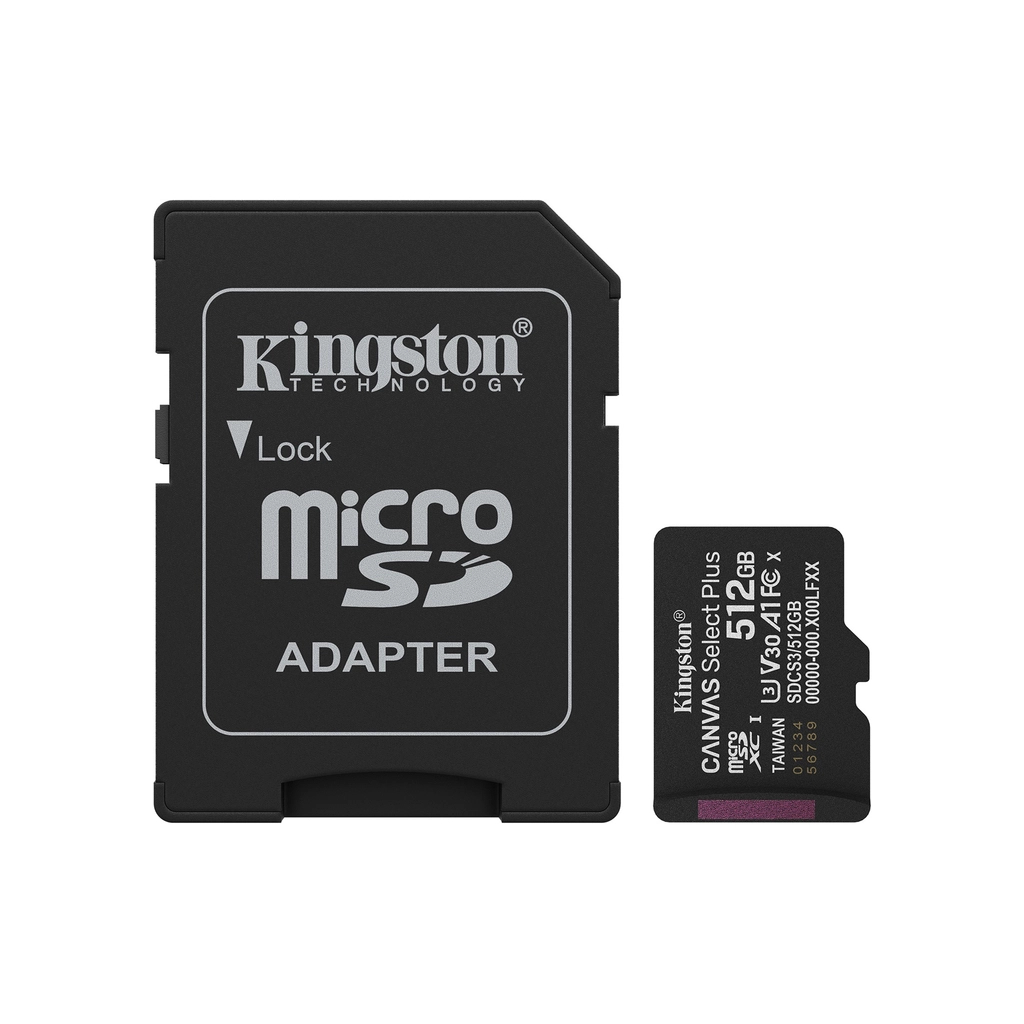 Карта пам%27яті Kingston 512GB microSDXC class 10 UHS-I U3 V30 A1 Canvas Select Plus (SDCS3/512GB) Карта пам%27яті Kingston 512GB microSDXC class 10 UHS-I U3 V30 A1 Canvas Select Plus (SDCS3/512GB)
