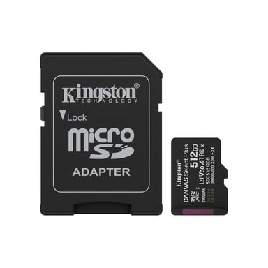 Карта пам%27яті Kingston 512GB microSDXC class 10 UHS-I U3 V30 A1 Canvas Select Plus (SDCS3/512GB)