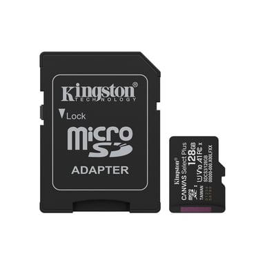 Карта пам%27яті Kingston 128GB (з SD адаптером) Class 10 UHS-I U1 V10 A1 (SDCS3/128GB)