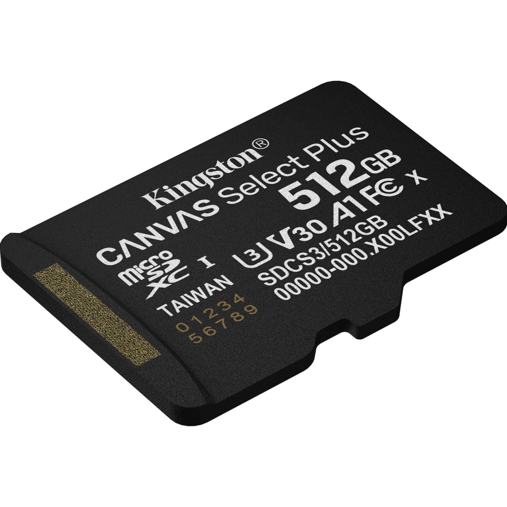 Карта пам'яті Kingston 512GB microSDXC class 10 UHS-I U3 V30 A1 Canvas Select Plus (SDCS3/512GBSP) - фото 2 Карта пам'яті Kingston 512GB microSDXC class 10 UHS-I U3 V30 A1 Canvas Select Plus (SDCS3/512GBSP) - фото 2
