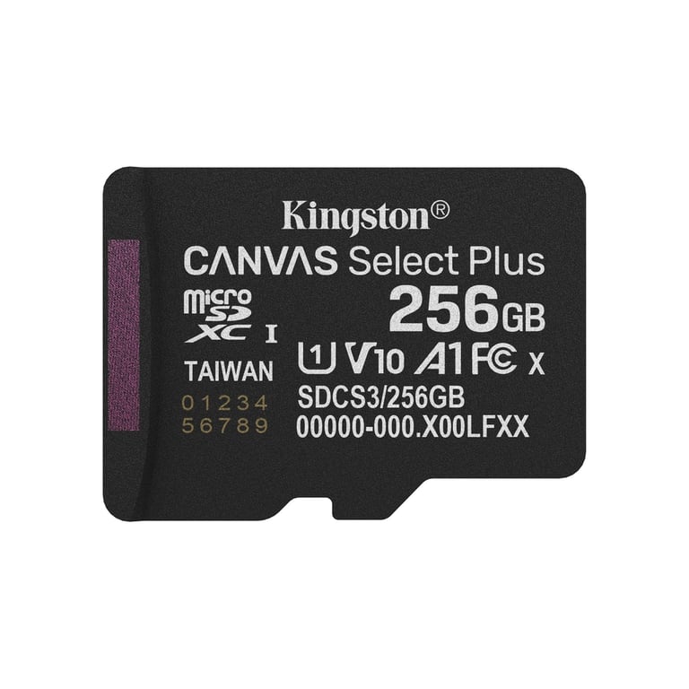 Карта пам'яті Kingston 256GB microSDXC class 10 UHS-I U3 V30 A1 Canvas Select Plus (SDCS3/256GBSP) - фото 1