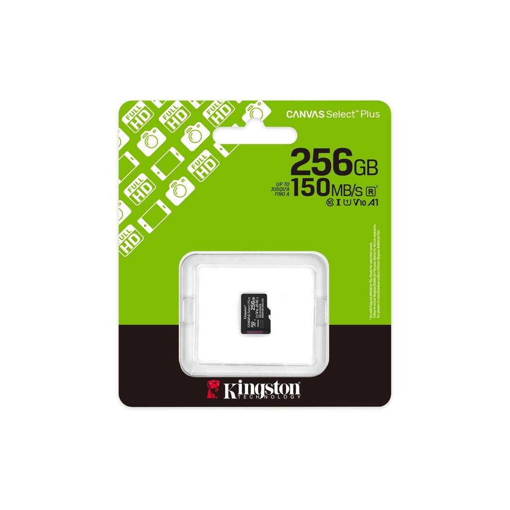 Карта пам'яті Kingston 256GB microSDXC class 10 UHS-I U3 V30 A1 Canvas Select Plus (SDCS3/256GBSP) - фото 3 Карта пам'яті Kingston 256GB microSDXC class 10 UHS-I U3 V30 A1 Canvas Select Plus (SDCS3/256GBSP) - фото 3