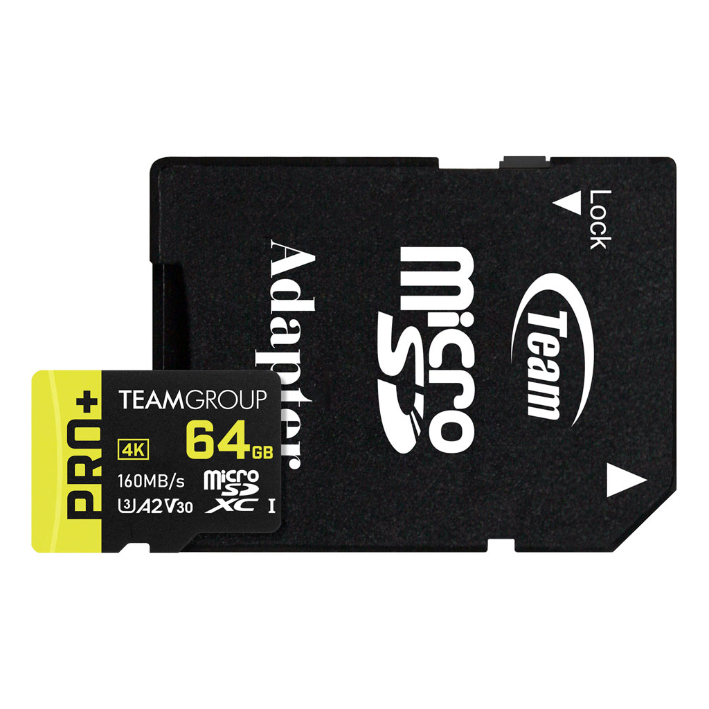 Карта пам%27яті Team 64GB microSDXC class 10 UHS-I U3 V30 A2 Pro+ (TPPMSDX64GIA2V3003) Карта пам%27яті Team 64GB microSDXC class 10 UHS-I U3 V30 A2 Pro+ (TPPMSDX64GIA2V3003)