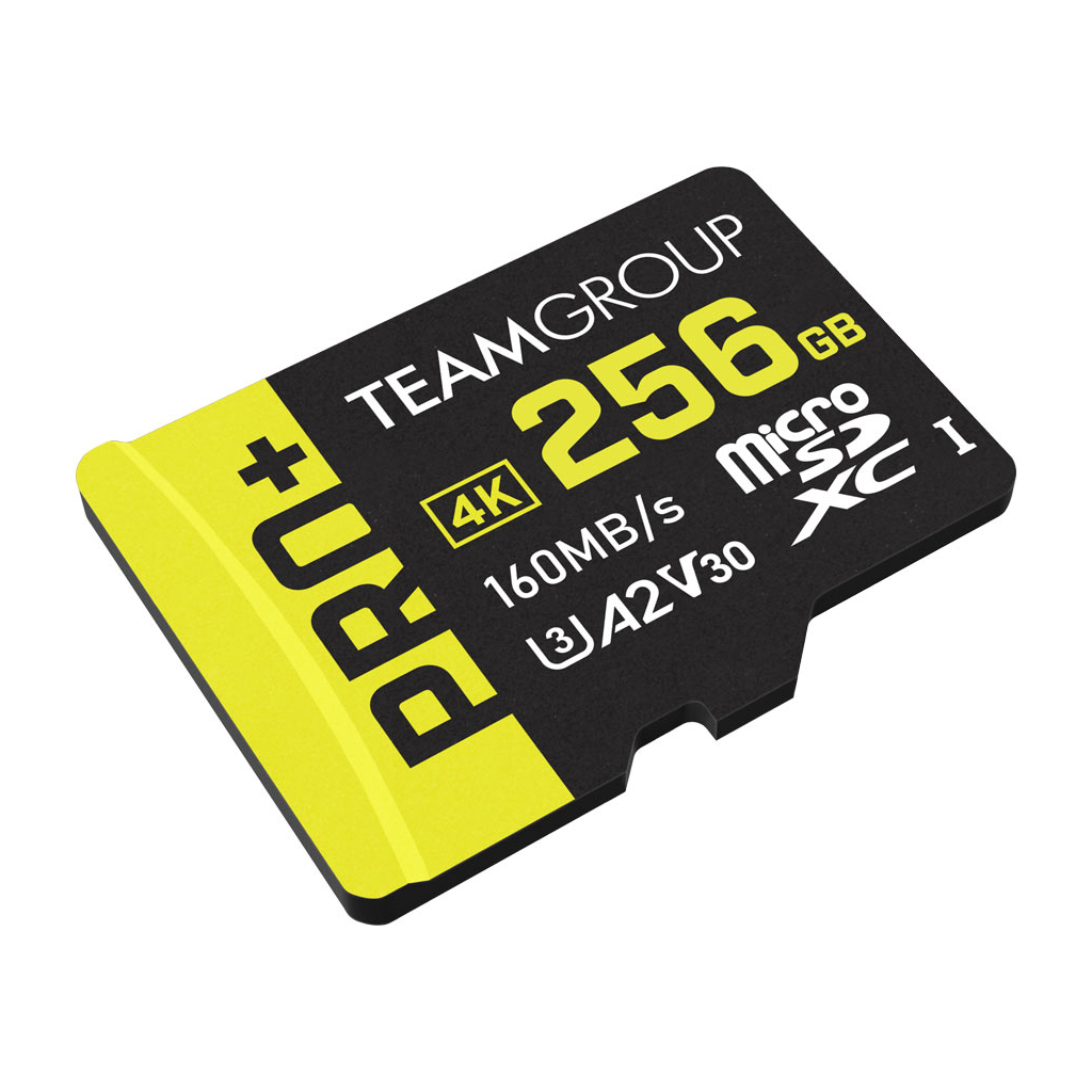 Карта пам'яті Team 256GB microSDXC class 10 UHS-I U3 V30 A1 Pro+ (TPPMSDX256GIA2V3003) - фото 2 Карта пам'яті Team 256GB microSDXC class 10 UHS-I U3 V30 A1 Pro+ (TPPMSDX256GIA2V3003) - фото 2