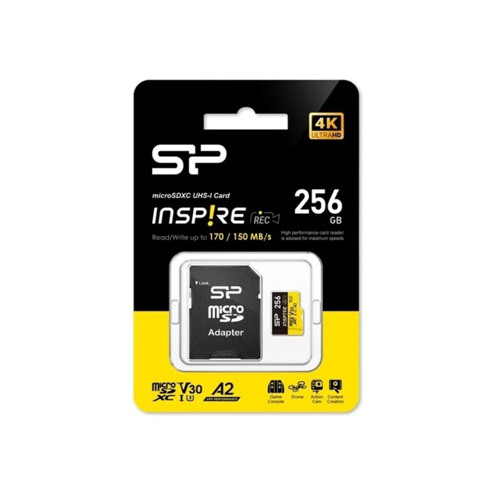 Карта пам%27яті Silicon Power 256GB microSDXC class 10 UHS-I U3 V30 A1 Inspire (SP256GBSTXLA2V1NSP) Карта пам%27яті Silicon Power 256GB microSDXC class 10 UHS-I U3 V30 A1 Inspire (SP256GBSTXLA2V1NSP)