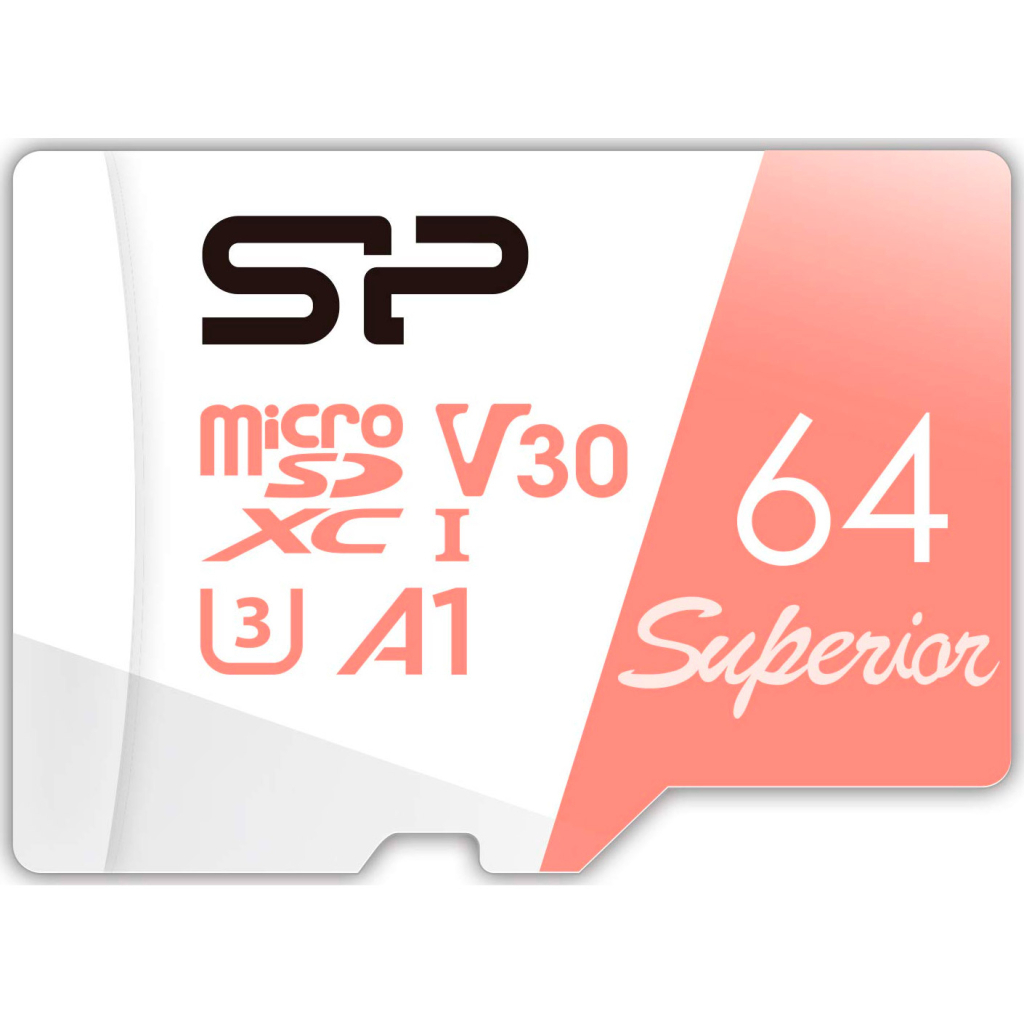 Карта пам'яті Silicon Power 64GB microSDXC class 10 UHS-I U3 V30 A1 Superior (SP064GBSTXDV3V20SP) - фото 2 Карта пам'яті Silicon Power 64GB microSDXC class 10 UHS-I U3 V30 A1 Superior (SP064GBSTXDV3V20SP) - фото 2