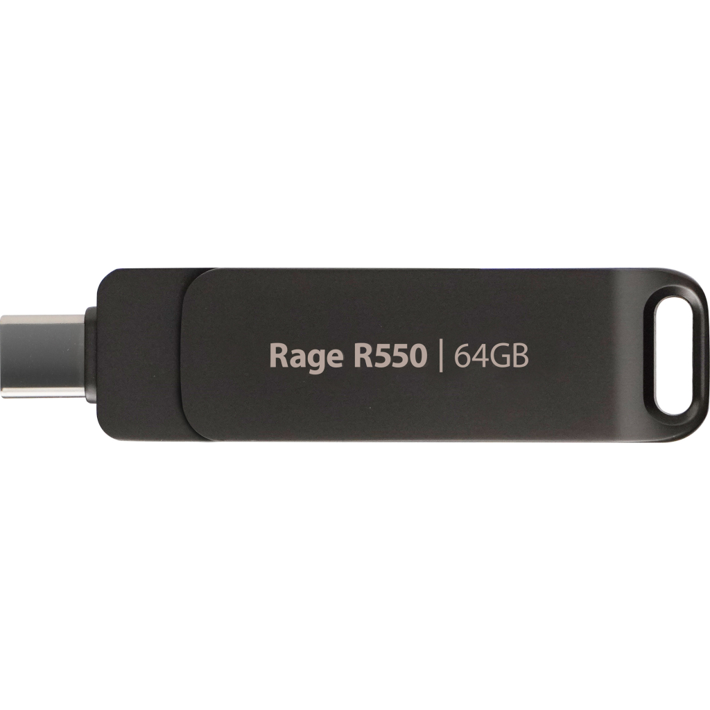 USB флеш накопичувач Patriot 64GB Rage R550 Matte Black USB/Type-C 3.2 (PE64GR550DSAD) USB флеш накопичувач Patriot 64GB Rage R550 Matte Black USB/Type-C 3.2 (PE64GR550DSAD)