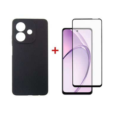 Чохол до мобільного телефона Dengos Carbon + glass Oppo A40m/A40 Black (DG-KM-159) - фото 1