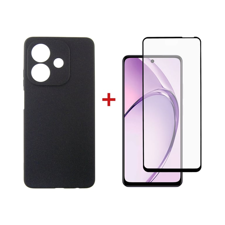 Чохол до мобільного телефона Dengos Carbon + glass Oppo A40m/A40 Black (DG-KM-159) - фото 1