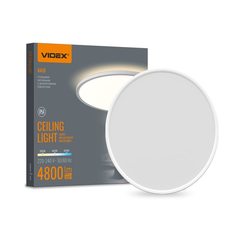 Світильник Videx DL5R 44W 3000K-4000K-5000K White (VL-DL5R-44CW) - фото 1