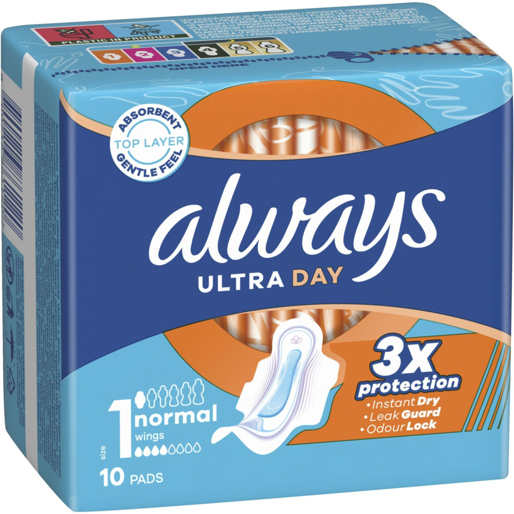 Гігієнічні прокладки Always Ultra Day Normal (Розмір 1) 10 шт. (8700216861120) - фото 2 Гігієнічні прокладки Always Ultra Day Normal (Розмір 1) 10 шт. (8700216861120) - фото 2