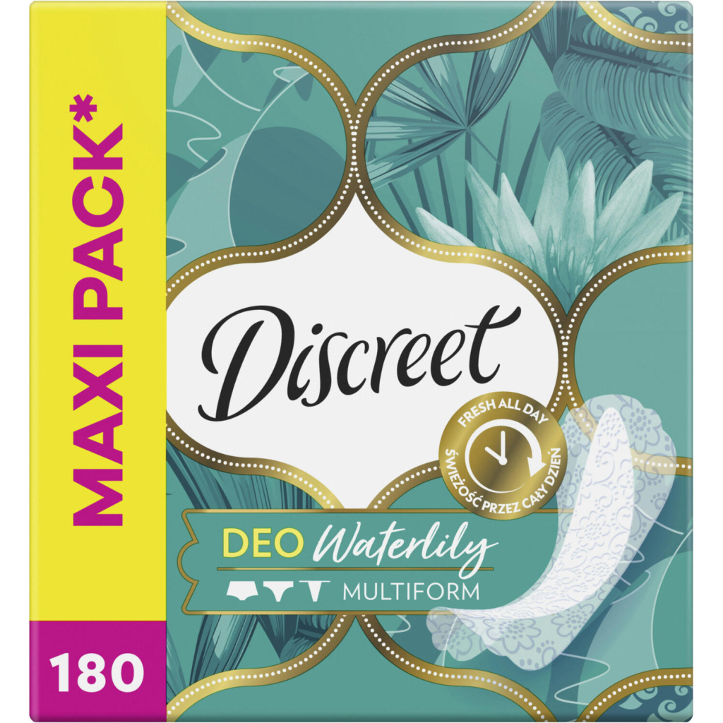 Щоденні прокладки Discreet Deo Waterlily 180 шт. (8700216859226) - фото 2 Щоденні прокладки Discreet Deo Waterlily 180 шт. (8700216859226) - фото 2