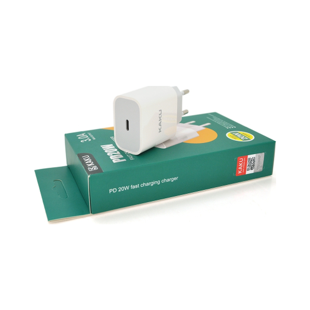 Зарядний пристрій KAKUSIGA USB-C PD20W white (KSC-500 HELI) - фото 1