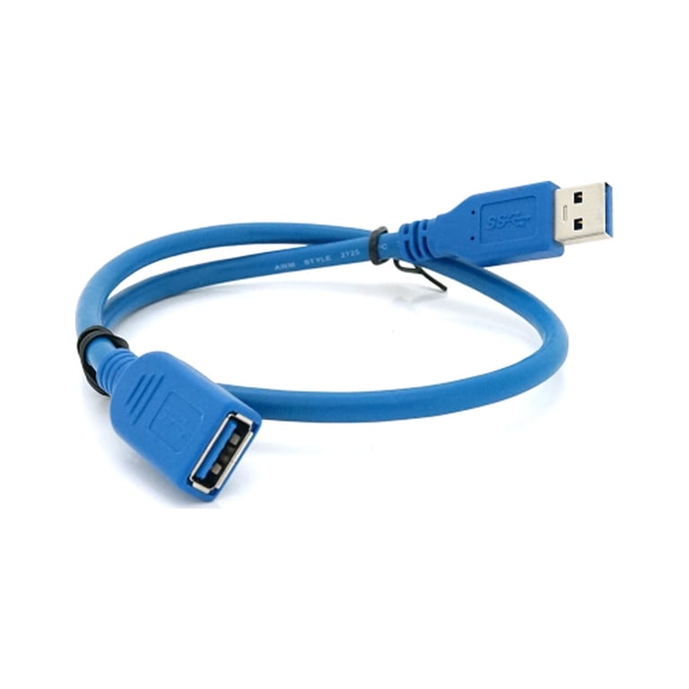 Дата кабель USB 3.0 AM/AF 0.5m blue Voltronic (YT-3.0AMAF-0.5BL) - фото 2