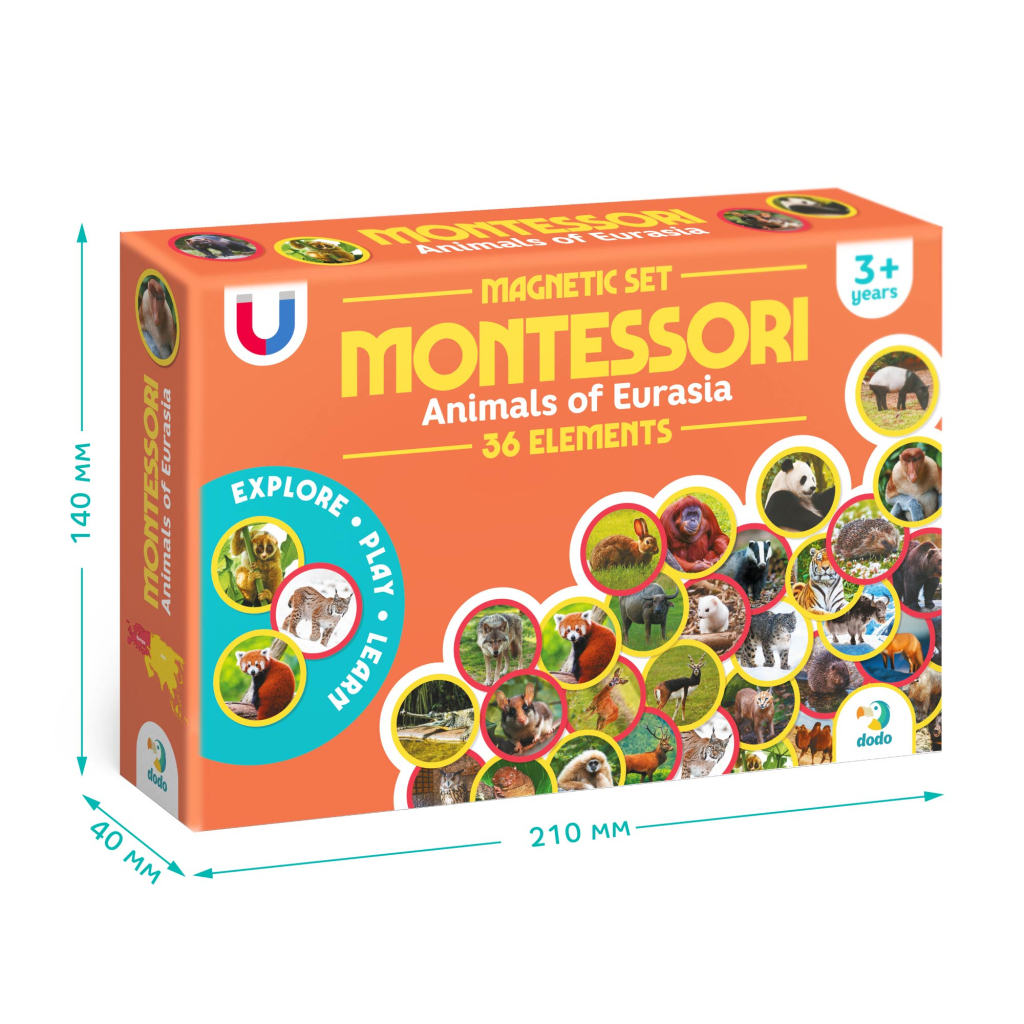 Навчальний набір DoDo Магнітний набір Монтесорі Тварини на континентах: Євразія (200285) - фото 5 Навчальний набір DoDo Магнітний набір Монтесорі Тварини на континентах: Євразія (200285) - фото 5