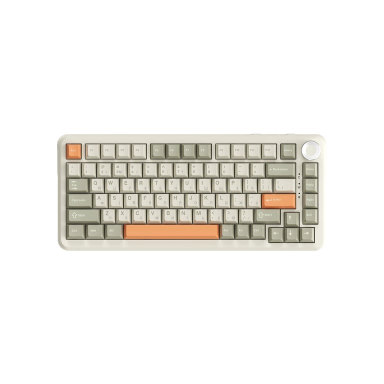 Клавіатура Ajazz AK820 MAX Flying Fish Switch RGB Wireless/Bluetooth/USB Beige (AK820MAX-FF-R) - фото 1