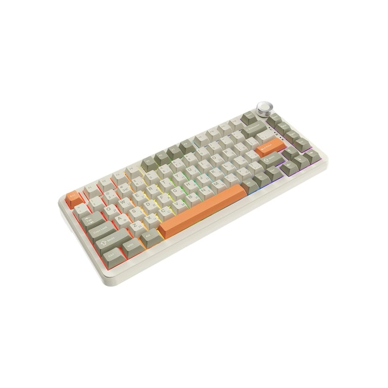 Клавіатура Ajazz AK820 MAX Flying Fish Switch RGB Wireless/Bluetooth/USB Beige (AK820MAX-FF-R) - фото 2