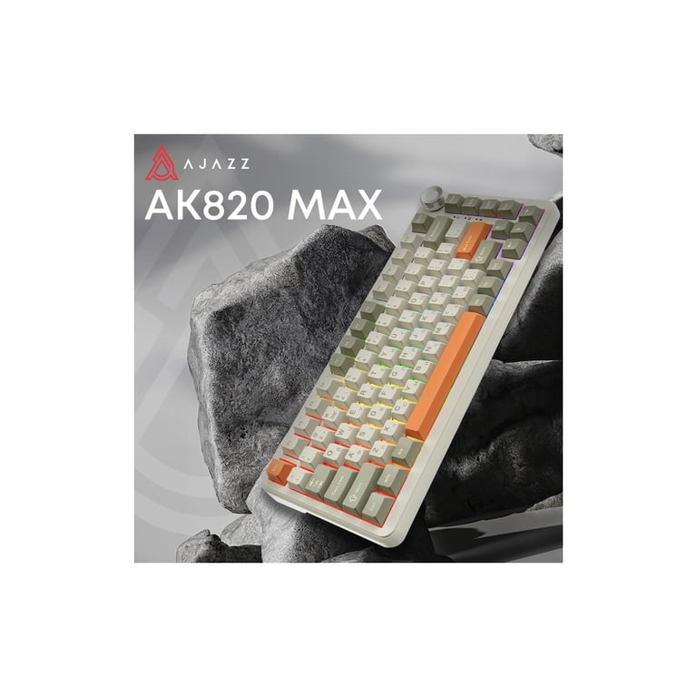 Клавіатура Ajazz AK820 MAX Flying Fish Switch RGB Wireless/Bluetooth/USB Beige (AK820MAX-FF-R) - фото 3
