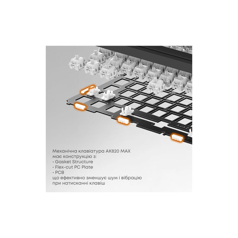 Клавіатура Ajazz AK820 MAX Flying Fish Switch RGB Wireless/Bluetooth/USB Beige (AK820MAX-FF-R) - фото 7