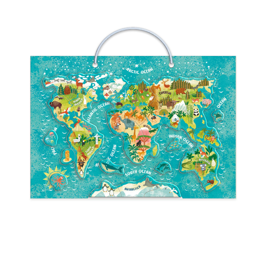 Навчальний набір DoDo Магнітна мапа світу тварини (200267) - фото 3 Навчальний набір DoDo Магнітна мапа світу тварини (200267) - фото 3