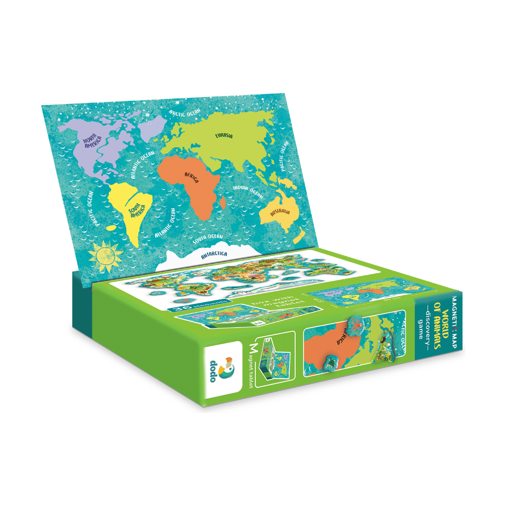 Навчальний набір DoDo Магнітна мапа світу тварини (200267) - фото 7 Навчальний набір DoDo Магнітна мапа світу тварини (200267) - фото 7