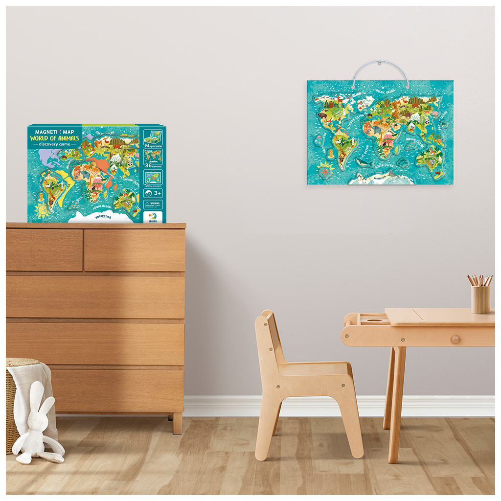 Навчальний набір DoDo Магнітна мапа світу тварини (200267) - фото 8 Навчальний набір DoDo Магнітна мапа світу тварини (200267) - фото 8