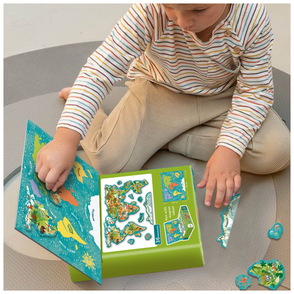 Навчальний набір DoDo Магнітна мапа світу тварини (200267) - фото 9 Навчальний набір DoDo Магнітна мапа світу тварини (200267) - фото 9