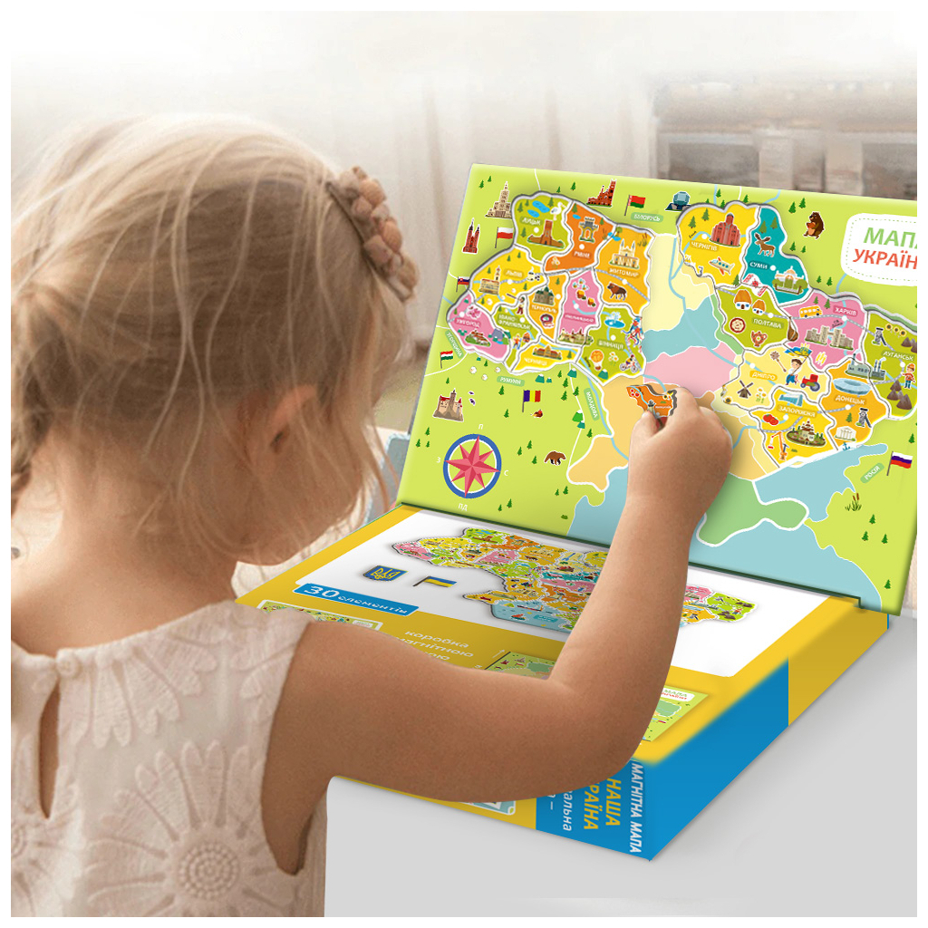 Навчальний набір DoDo Магнітна мапа України (200268) - фото 8 Навчальний набір DoDo Магнітна мапа України (200268) - фото 8