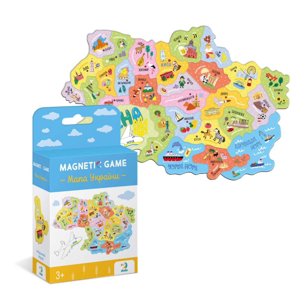 Навчальний набір DoDo Магнітна мапа України (200241) - фото 3 Навчальний набір DoDo Магнітна мапа України (200241) - фото 3